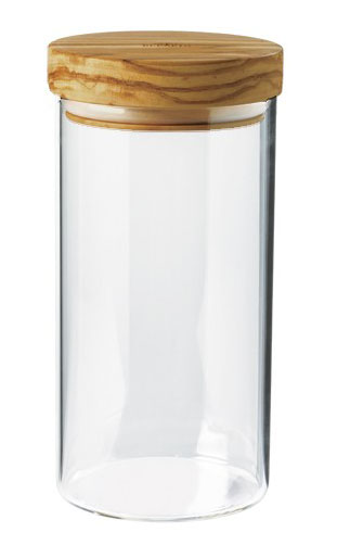 Jar Borosilicate Glass / Olive Wood Lid 900 ML